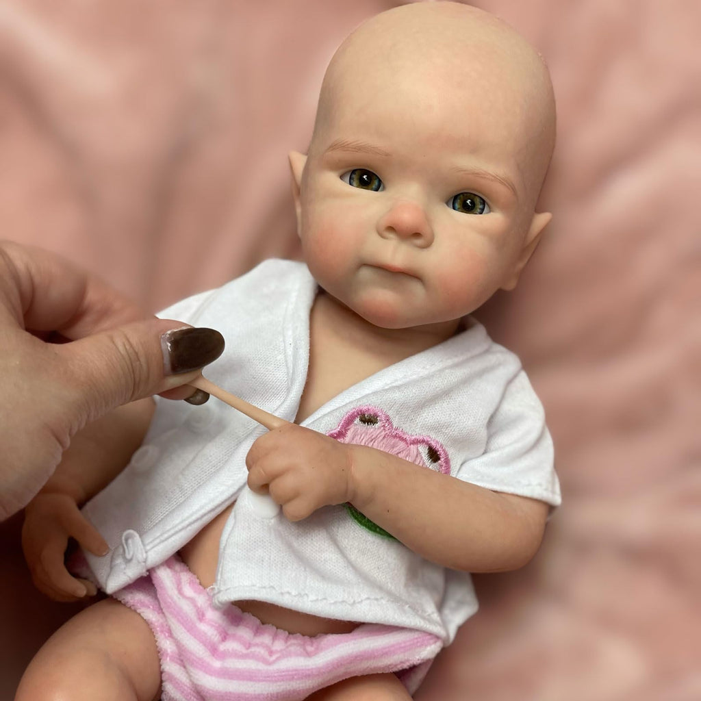 12in/33cm Full Body Silicone Baby Doll Girl Lifelike Reborn Baby Realistic Newborn Dolls That Look Like Real Life Babies