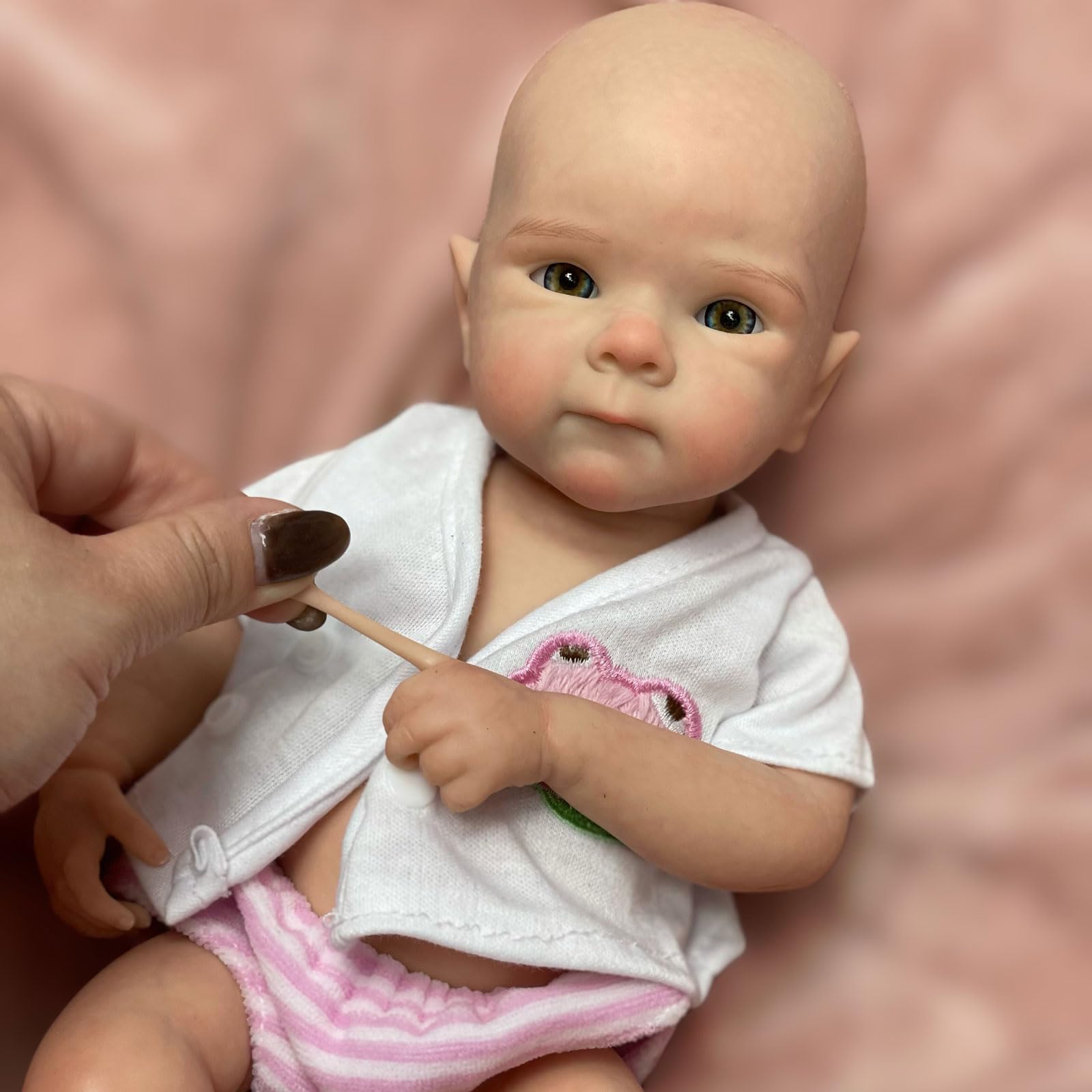 12in/33cm Full Body Silicone Baby Doll Girl Lifelike Reborn Baby Realistic Newborn Dolls That Look Like Real Life Babies